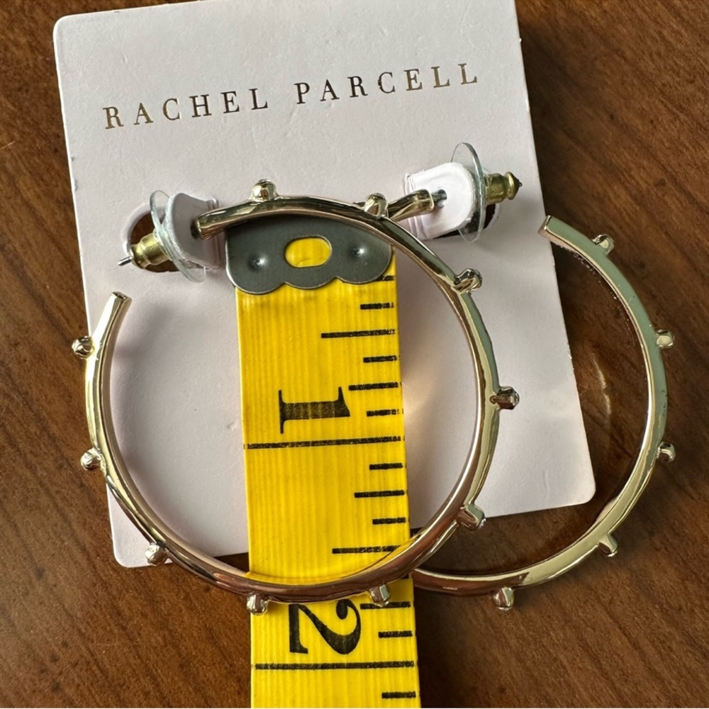 Rachel Parcell Gold Studded Hoop Earrings